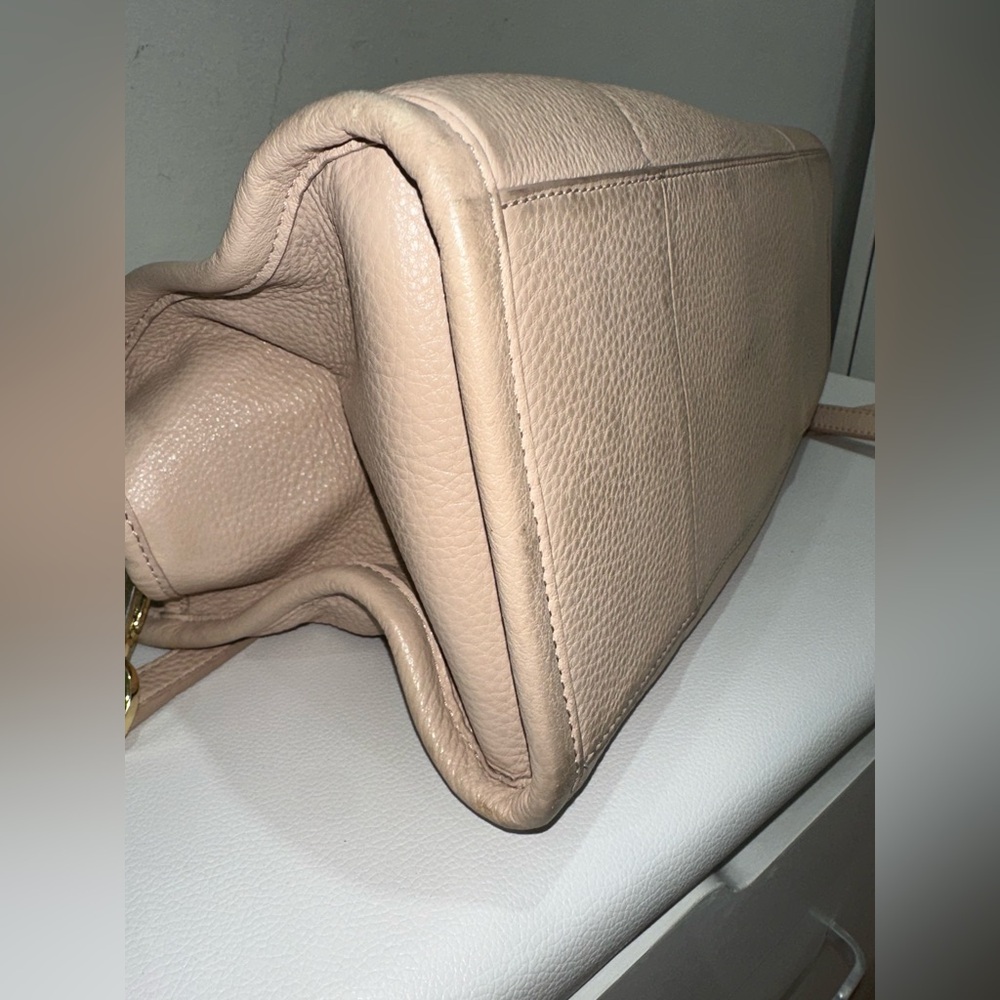 Tory Burch Pink Pebbled Leather Satchel with Gold Logo - Picture 9 of 16